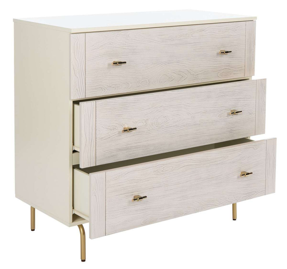 Safavieh Genevieve 3 Drawer Dresser - Cream | Dressers | Modishstore - 3