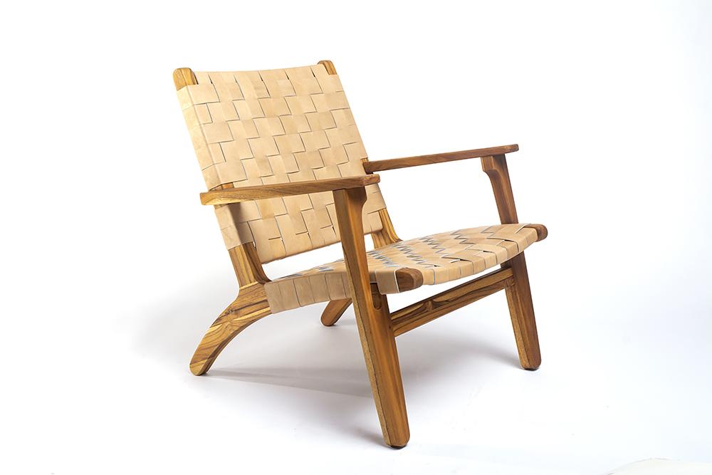 Masaya Arm Chair, Leather | Armchairs | Modishstore - 3