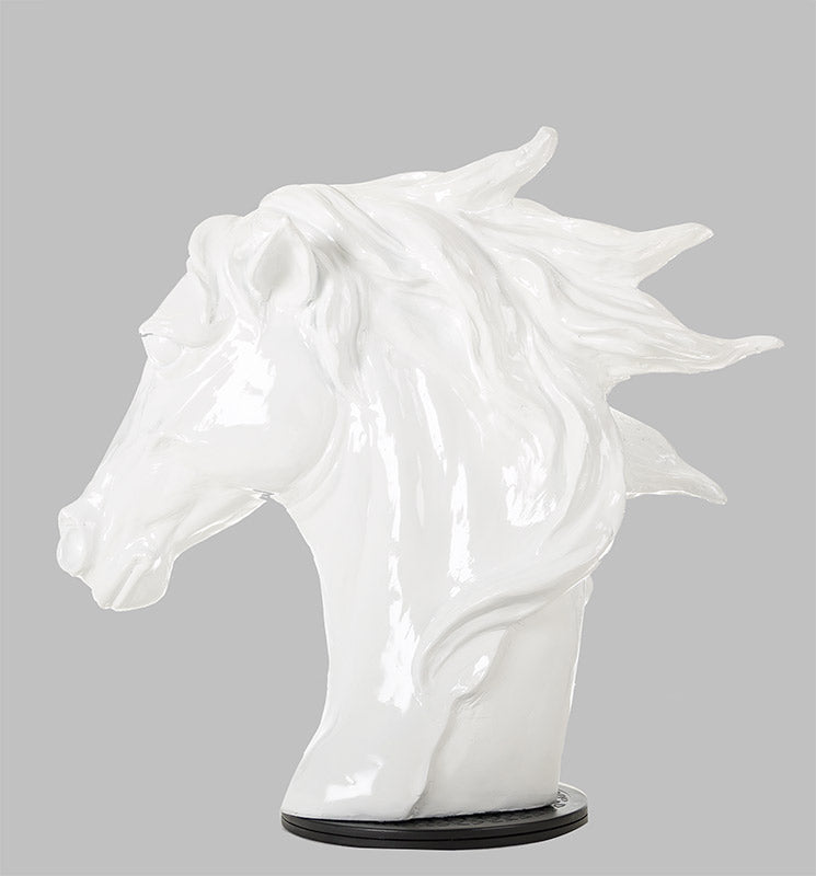 Modrest SZ0002 - Modern White Horse Head Sculpture-2