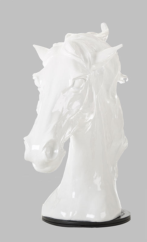 Modrest SZ0002 - Modern White Horse Head Sculpture-3