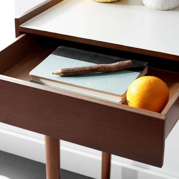 Safavieh Henley 2 Drawer Desk - Walnut | Desks | Modishstore - 3