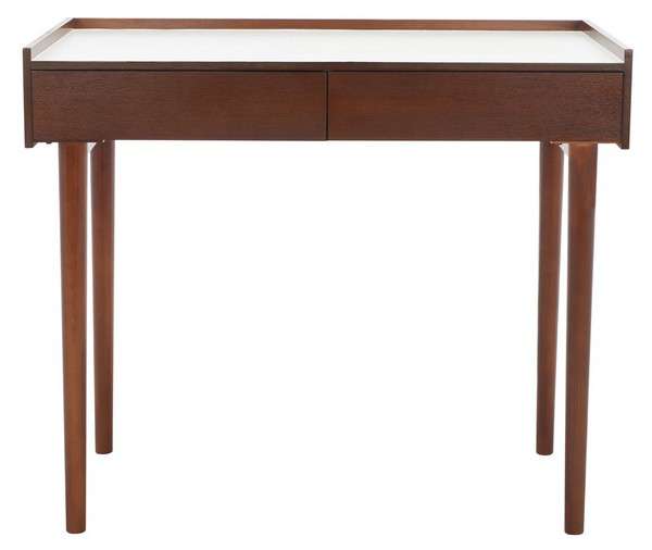 Safavieh Henley 2 Drawer Desk - Walnut | Desks | Modishstore - 2