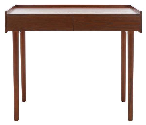 Safavieh Henley 2 Drawer Desk - Brown | Desks | Modishstore - 2
