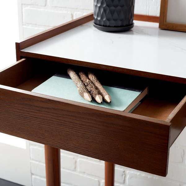 Safavieh Henley 2 Drawer Desk - Brown | Desks | Modishstore - 3