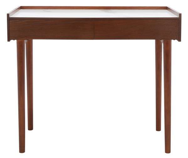 Safavieh Henley 2 Drawer Desk - Brown | Desks | Modishstore - 2