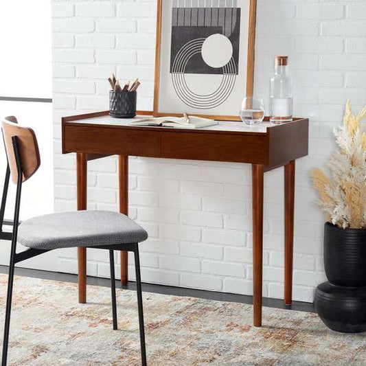 Safavieh Henley 2 Drawer Desk - Brown | Desks | Modishstore