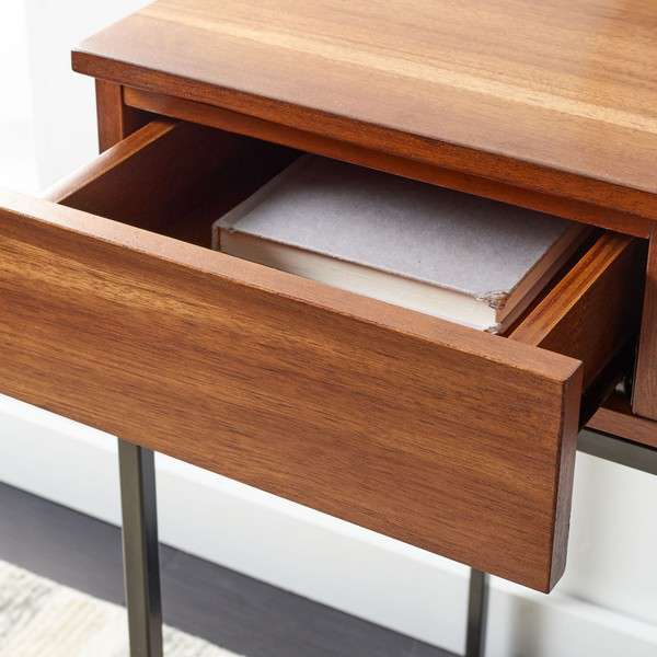 Safavieh Alric Desk - Walnut | Desks | Modishstore - 2