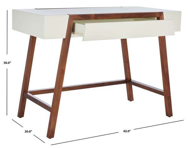 Safavieh Marwood Desk - White | Desks | Modishstore - 3