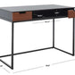 Safavieh Vance 2 Drawer 1 Shelf Desk - Brown | Desks | Modishstore - 3