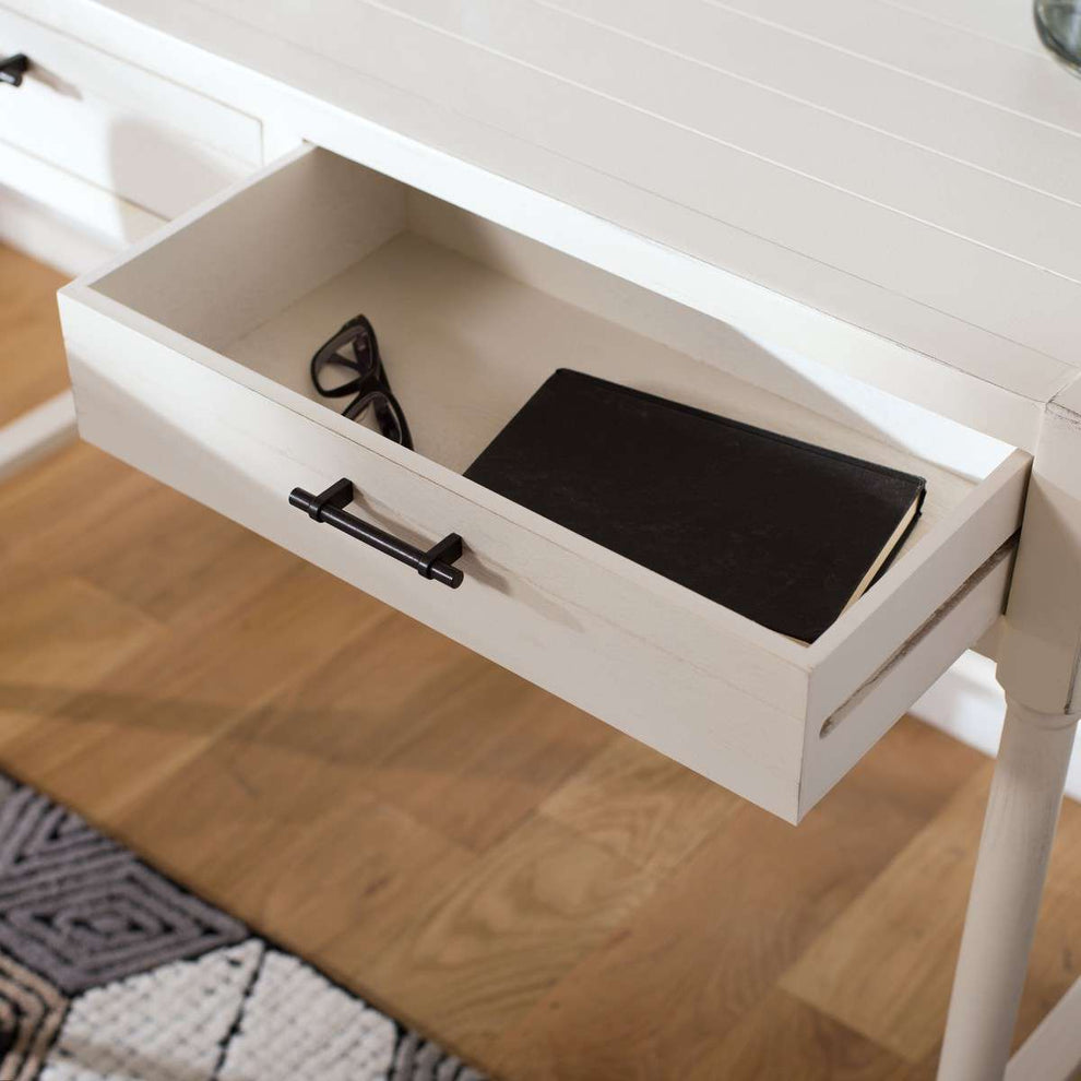 Safavieh Filbert Writing Desk - Distressed White | Desks | Modishstore - 4