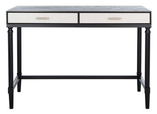 Safavieh Takita 2 Drawer 2 Tone Desk - Black With Natural Drawer Color | Desks | Modishstore