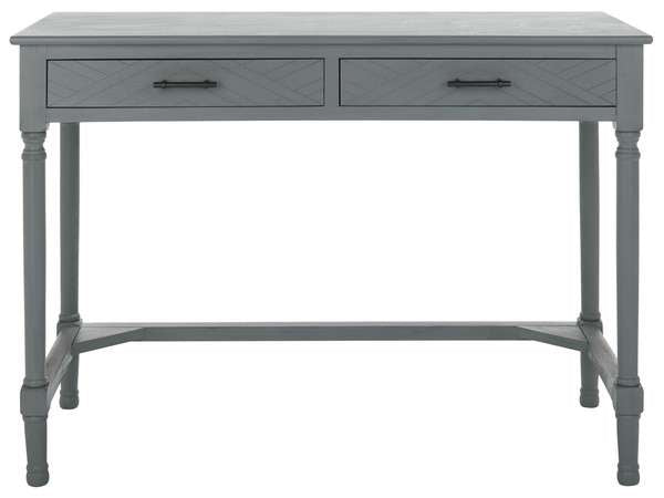 Safavieh Mckinlee 2 Drawer Desk - Distressed Gray | Desks | Modishstore - 2