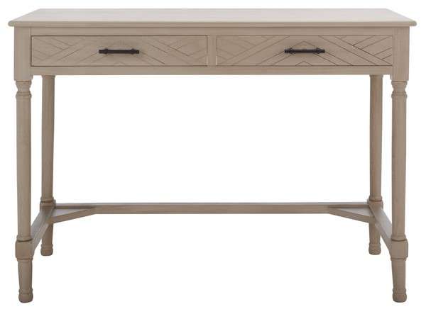 Safavieh Mckinlee 2 Drawer Desk - Taupe | Desks | Modishstore - 2