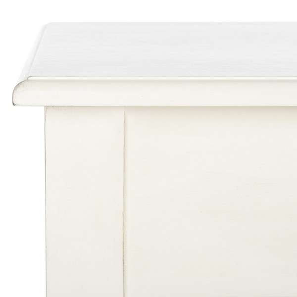 Safavieh Arina 1 Drawer Desk - Distressed White | Desks | Modishstore - 3