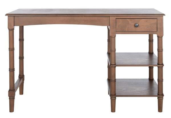 Safavieh Henric 1 Drawer 2 Shelf Desk - Brown | Desks | Modishstore - 2