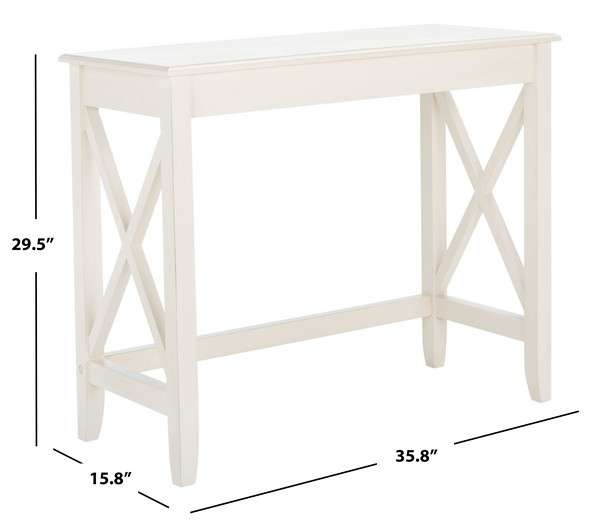 Safavieh Kaytee Desk - Distressed White | Desks | Modishstore - 4