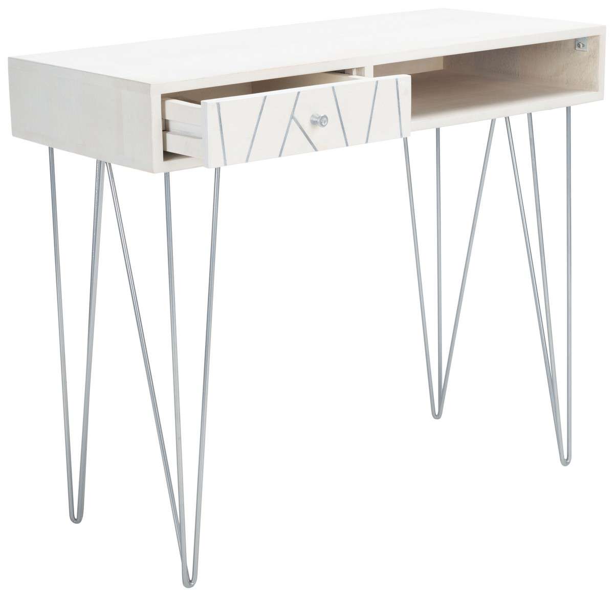 Safavieh Marigold Desk - White Wash | Desks | Modishstore - 3