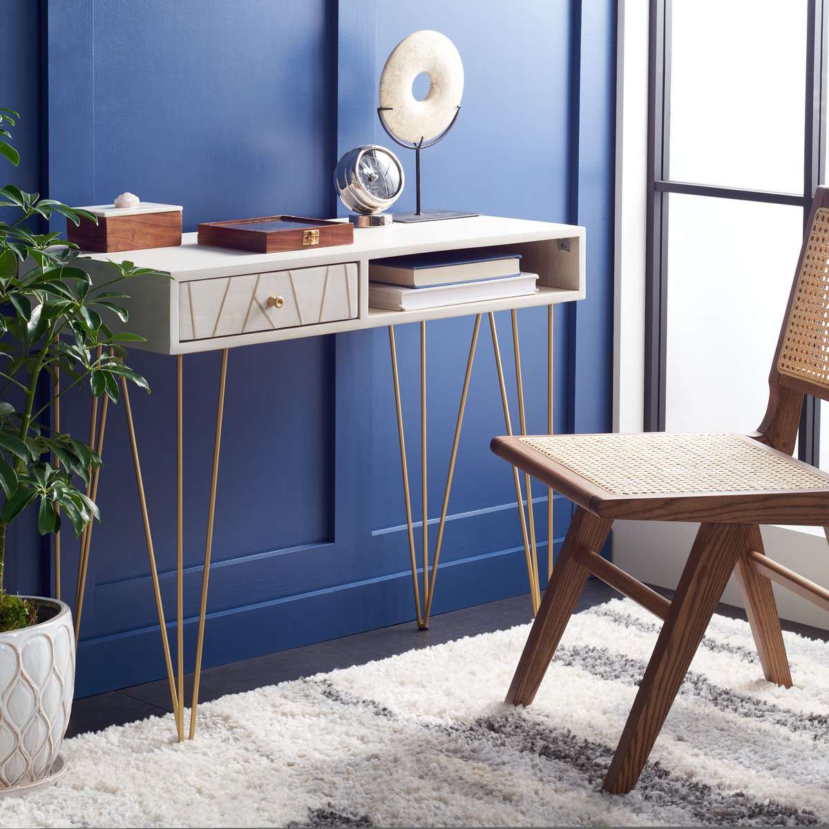 Safavieh Marigold Desk - White Wash | Desks | Modishstore