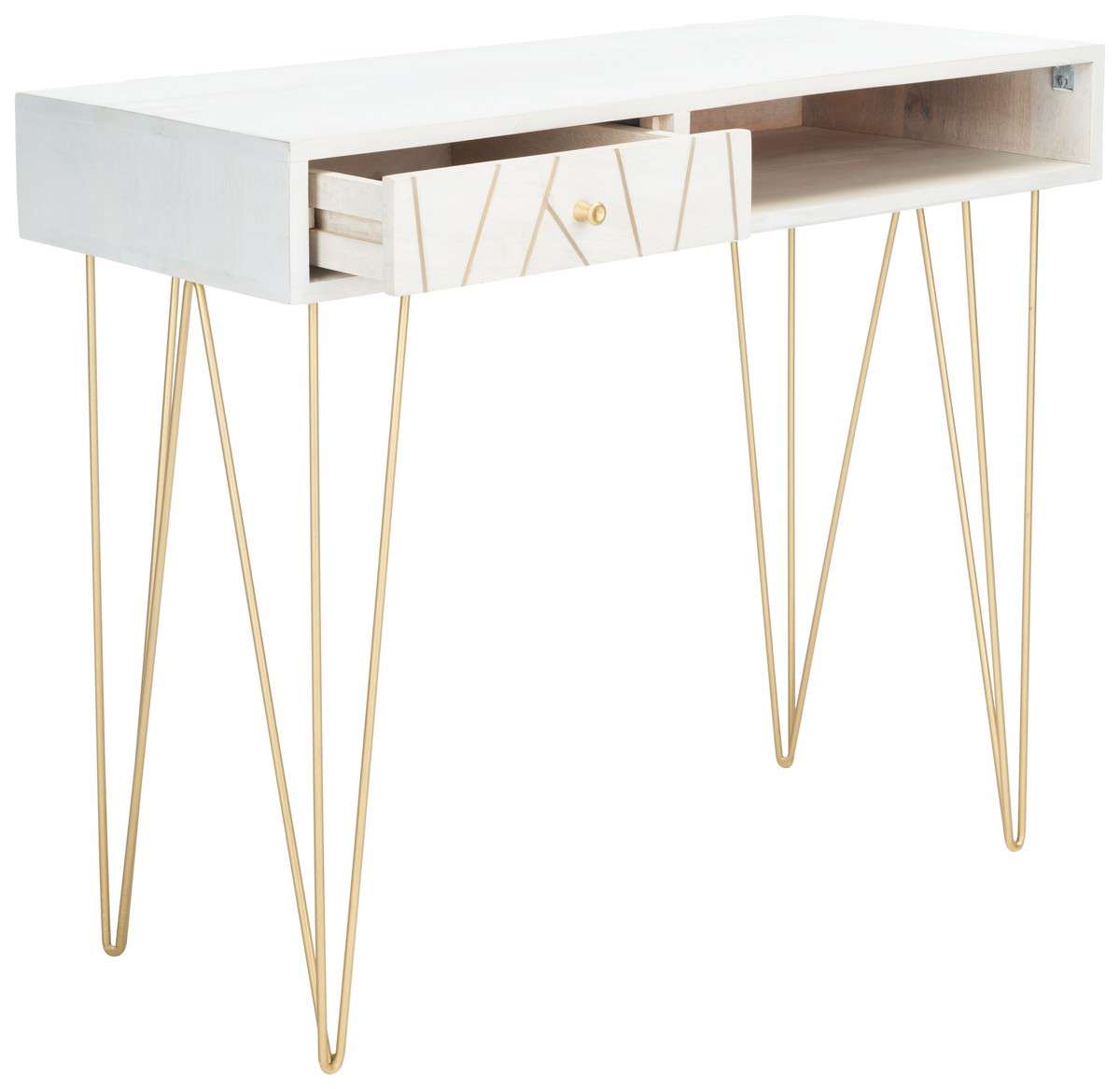 Safavieh Marigold Desk - White Wash | Desks | Modishstore - 3