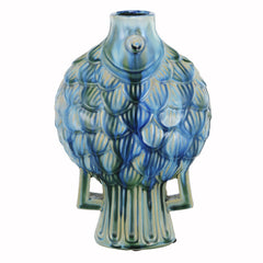 A&B Home Fish High Blue Ceramic Vase - Set Of 2