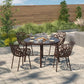 LeisureMod Devon Tree Design Glass Top Aluminum Base Indoor Outdoor Dining Table | Dining Tables | Modishstore - 9