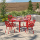 LeisureMod Devon Tree Design Glass Top Aluminum Base Indoor Outdoor Dining Table | Dining Tables | Modishstore - 16