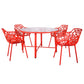 LeisureMod Devon Tree Design Glass Top Aluminum Base Indoor Outdoor Dining Table | Dining Tables | Modishstore - 15