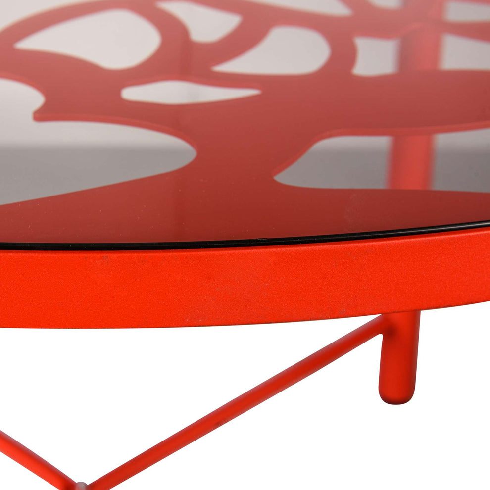 LeisureMod Devon Tree Design Glass Top Aluminum Base Indoor Outdoor Dining Table | Dining Tables | Modishstore - 19