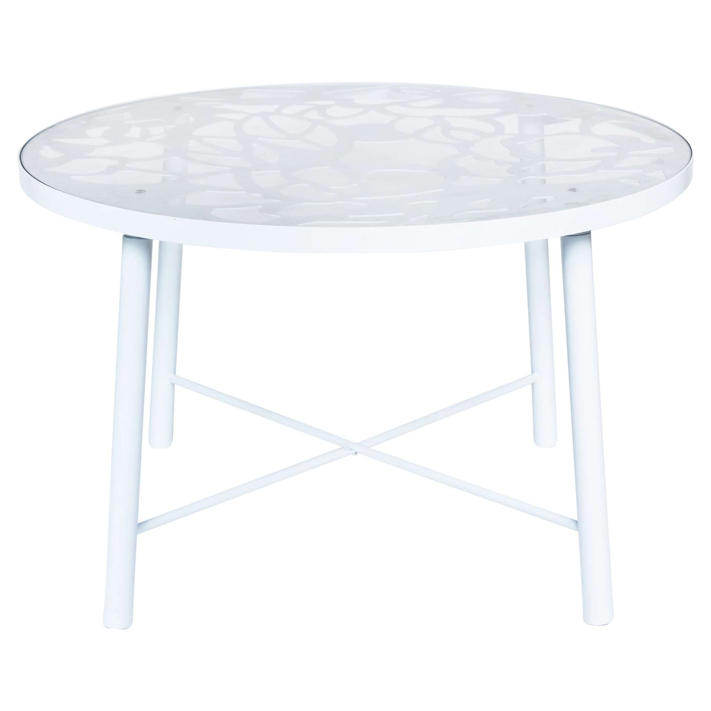 LeisureMod Devon Tree Design Glass Top Aluminum Base Indoor Outdoor Dining Table | Dining Tables | Modishstore - 21