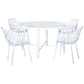 LeisureMod Devon Tree Design Glass Top Aluminum Base Indoor Outdoor Dining Table | Dining Tables | Modishstore - 23