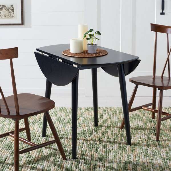 Safavieh Lovell Folding Round Dining Table - Black | Dining Tables | Modishstore - 3
