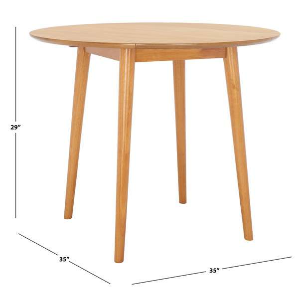 Safavieh Lovell Folding Round Dining Table - Light Oak | Dining Tables | Modishstore - 4