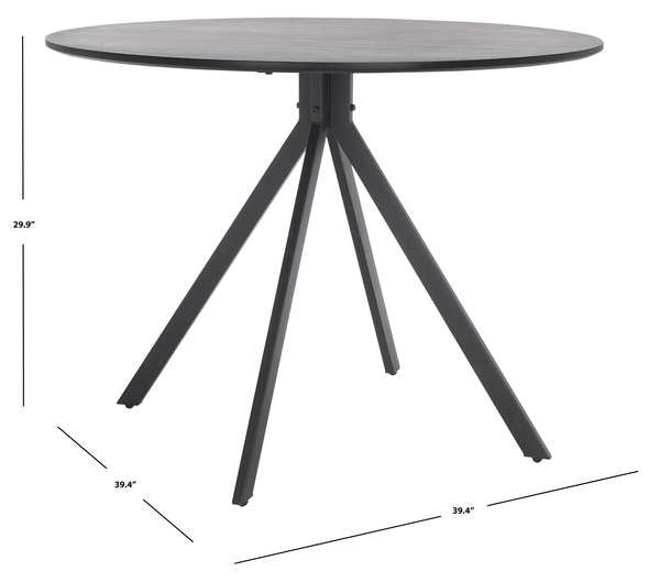 Safavieh Skyden Dining Table - Black | Dining Tables | Modishstore - 3
