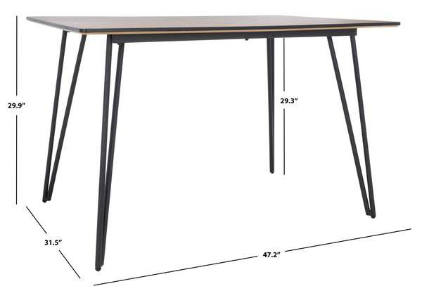 Safavieh Lexzandra Dining Table - Natural | Dining Tables | Modishstore - 3