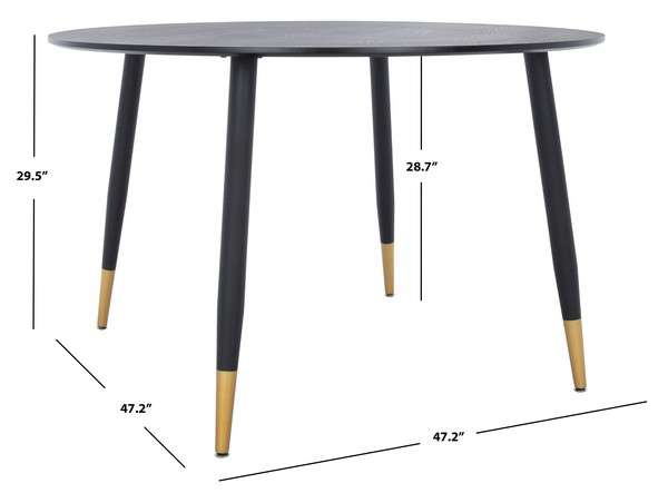 Safavieh Kamala Round Dining Table - Black | Dining Tables | Modishstore - 3