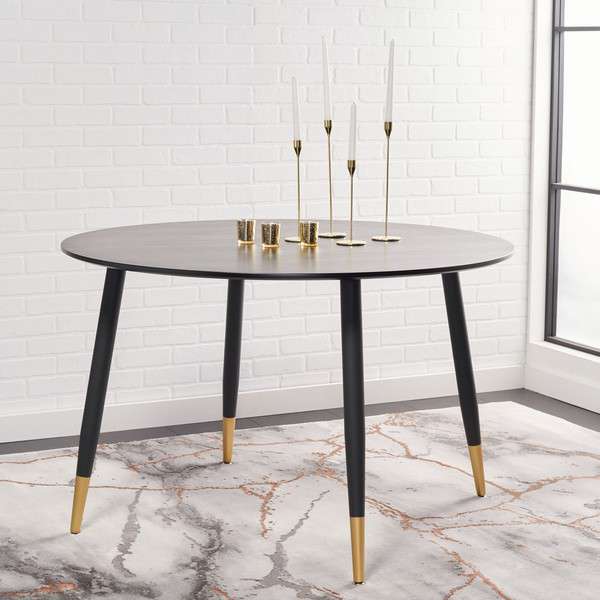 Safavieh Kamala Round Dining Table - Black | Dining Tables | Modishstore - 4