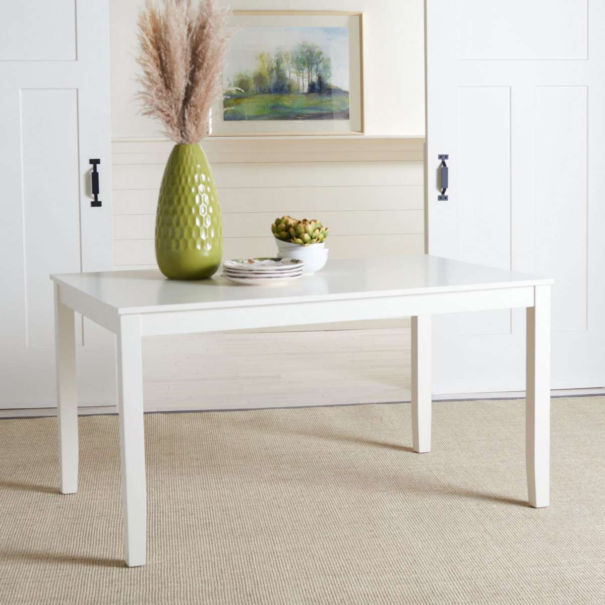 Safavieh Silio Rectangle Dining Table - White | Dining Tables | Modishstore - 3