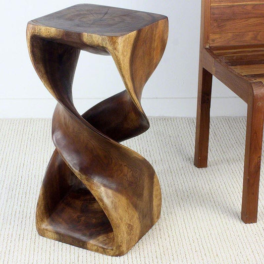 Haussmann Double Twist 26" H - Walnut | Stools & Benches | Modishstore