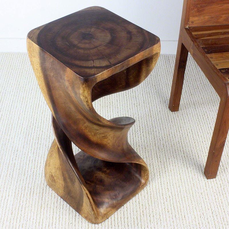Haussmann Double Twist 26" H - Walnut | Stools & Benches | Modishstore-3