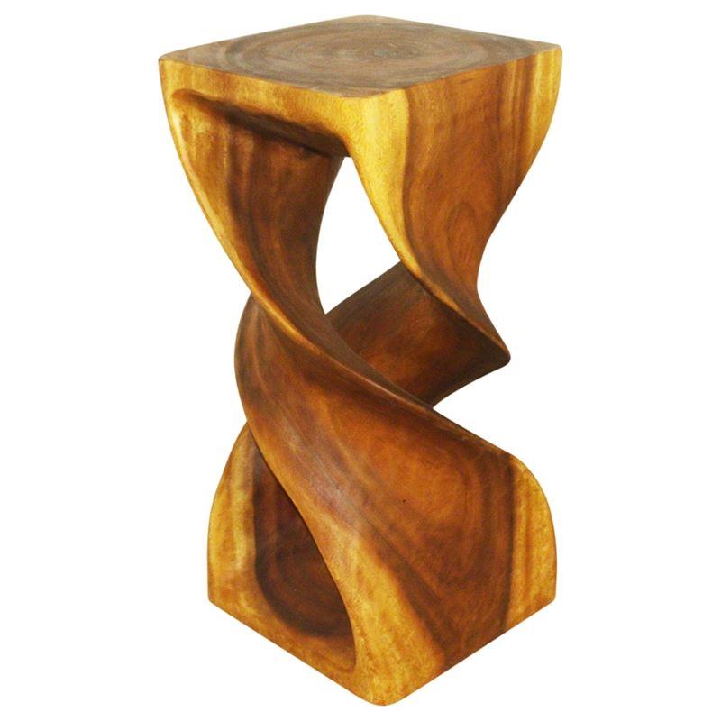 Haussmann Double Twist 14" Sq - Oak | Stools & Benches | Modishstore-3