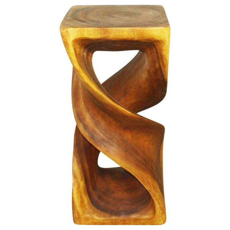 Haussmann Double Twist 14" Sq - Oak | Stools & Benches | Modishstore-5