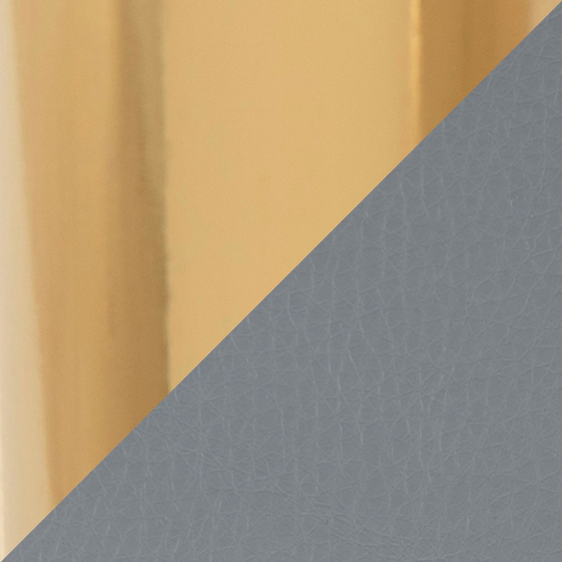 Dahlia Contemporary Dining Chair in Gold Metal and Grey Faux Leather with Chrome Accent By LumiSource - Set of 2 | Dining Chairs | Modishstore - 4