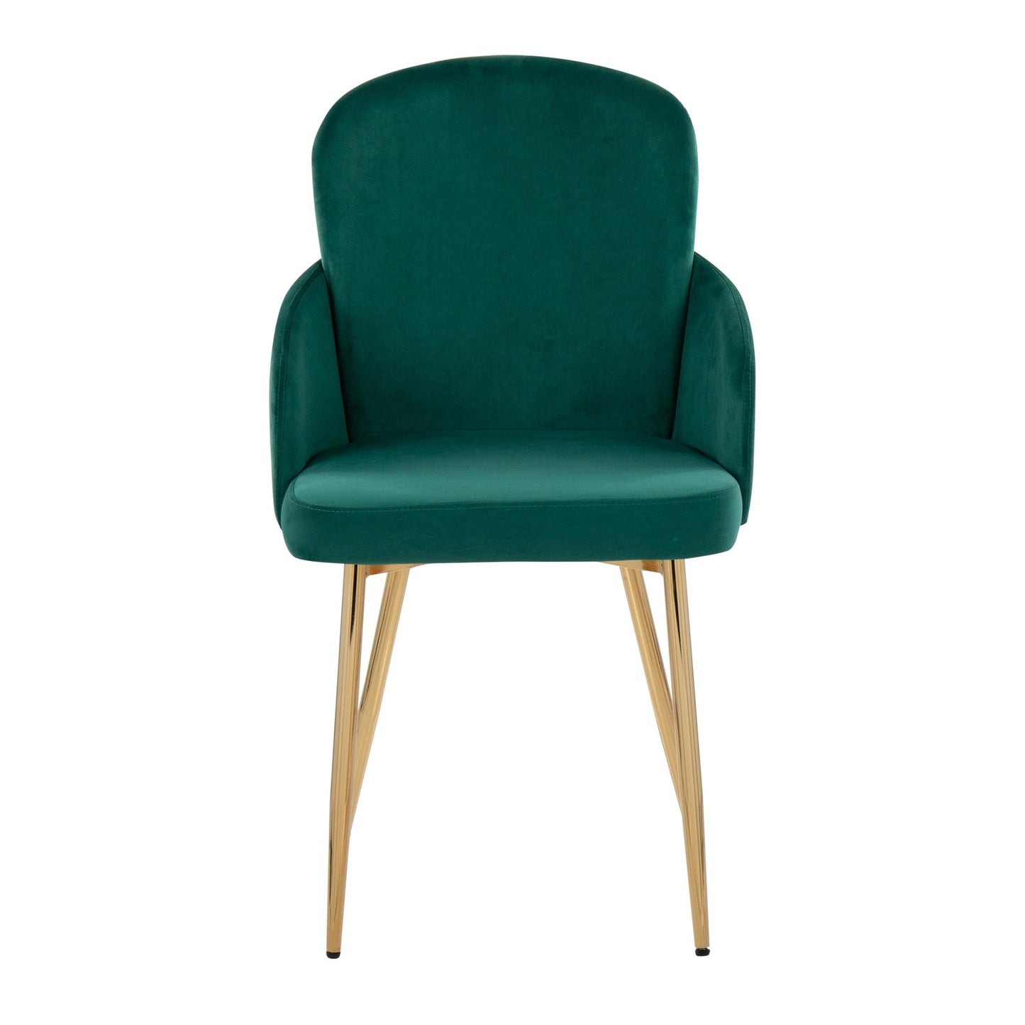 Dahlia Contemporary Dining Chair in Gold Metal and Black Velvet with Gold Accent By LumiSource - Set of 2 | Dining Chairs | Modishstore - 18