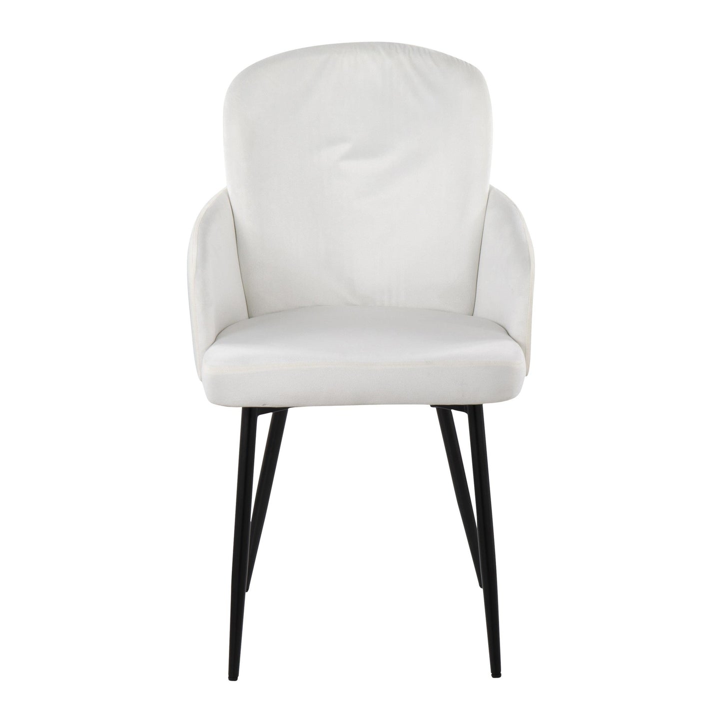 Dahlia Contemporary Dining Chair in Black Metal and Black Velvet with Gold Accent By LumiSource - Set of 2 | Dining Chairs | Modishstore - 9