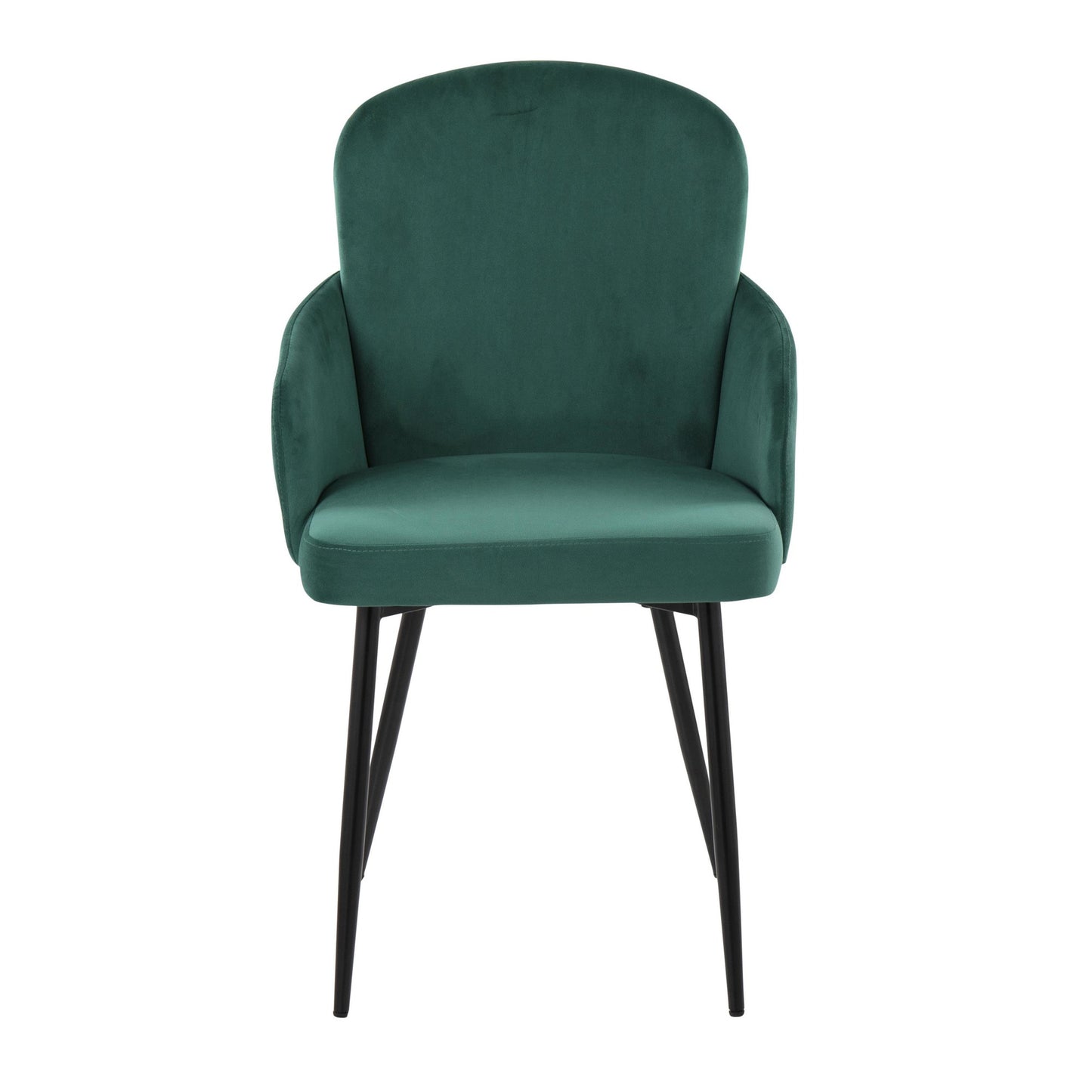 Dahlia Contemporary Dining Chair in Black Metal and Black Velvet with Gold Accent By LumiSource - Set of 2 | Dining Chairs | Modishstore - 17