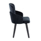 Dahlia Contemporary Dining Chair in Black Wood and Black Velvet with Gold Accent By LumiSource - Set of 2 | Dining Chairs | Modishstore - 6