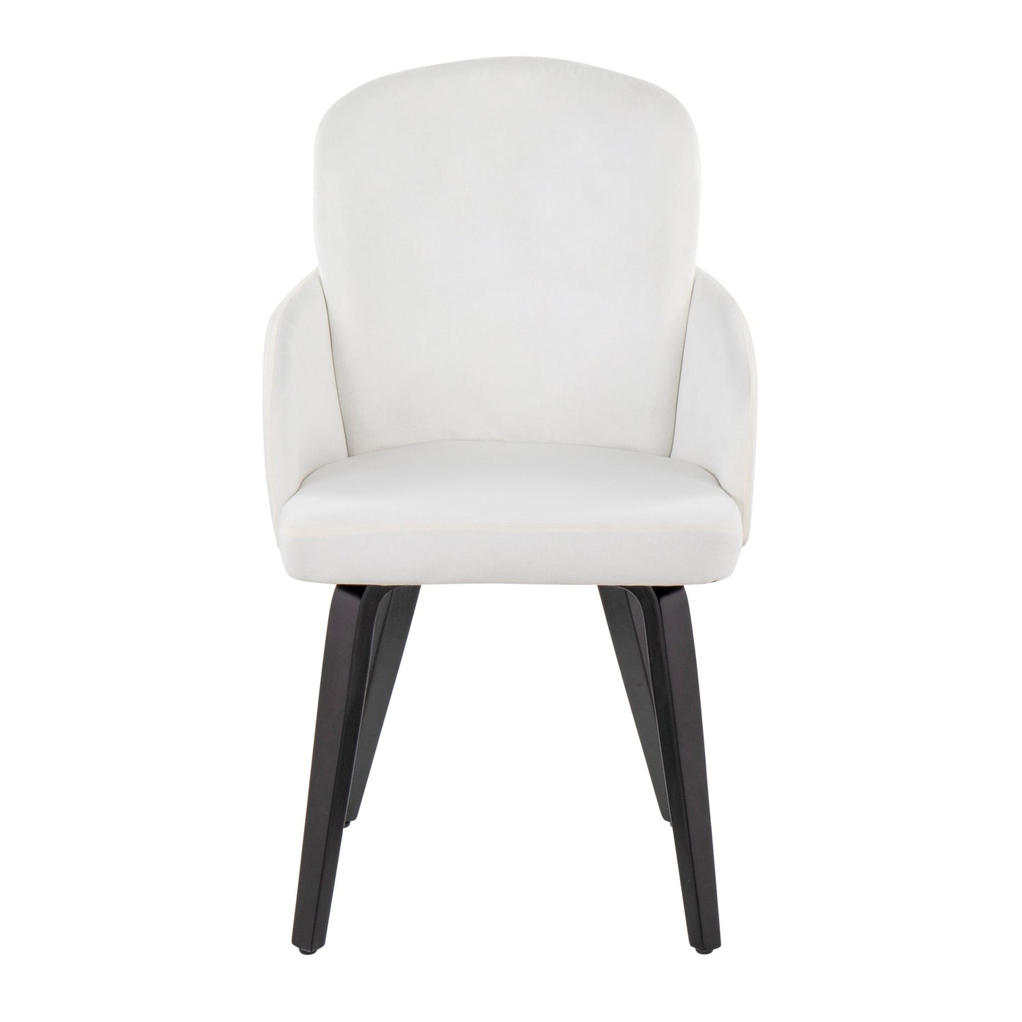 Dahlia Contemporary Dining Chair in Black Wood and Black Velvet with Gold Accent By LumiSource - Set of 2 | Dining Chairs | Modishstore - 10