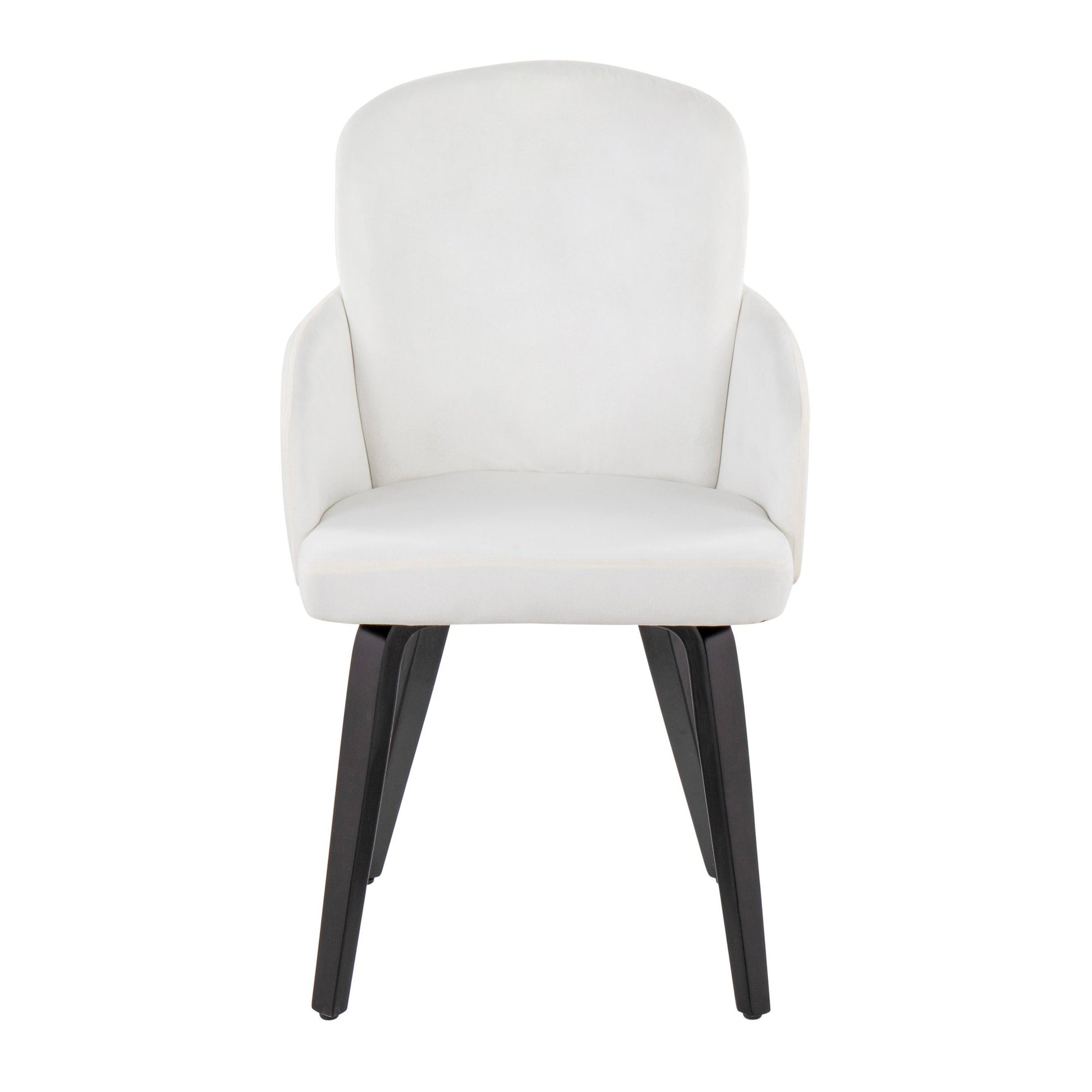 Dahlia Contemporary Dining Chair in Black Wood and Black Velvet with Gold Accent By LumiSource - Set of 2 | Dining Chairs | Modishstore - 10