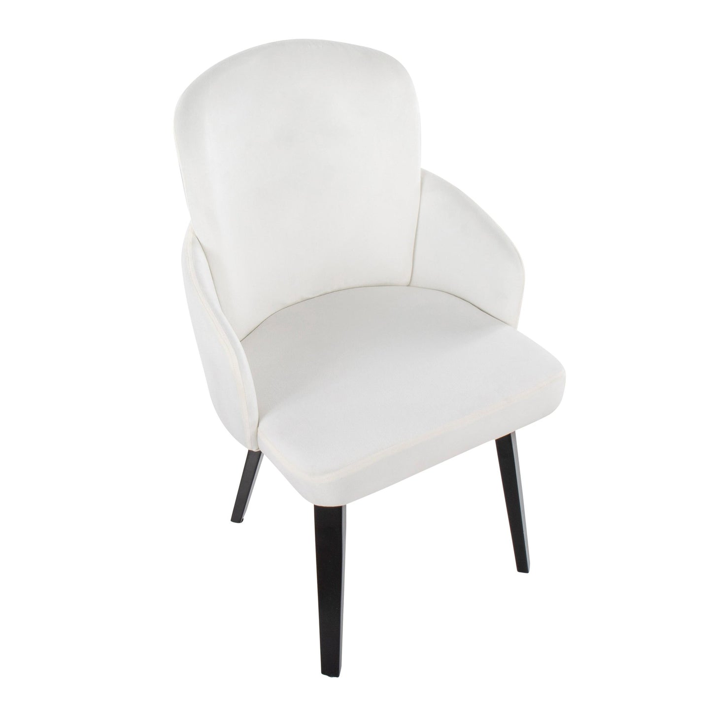 Dahlia Contemporary Dining Chair in Black Wood and Black Velvet with Gold Accent By LumiSource - Set of 2 | Dining Chairs | Modishstore - 11