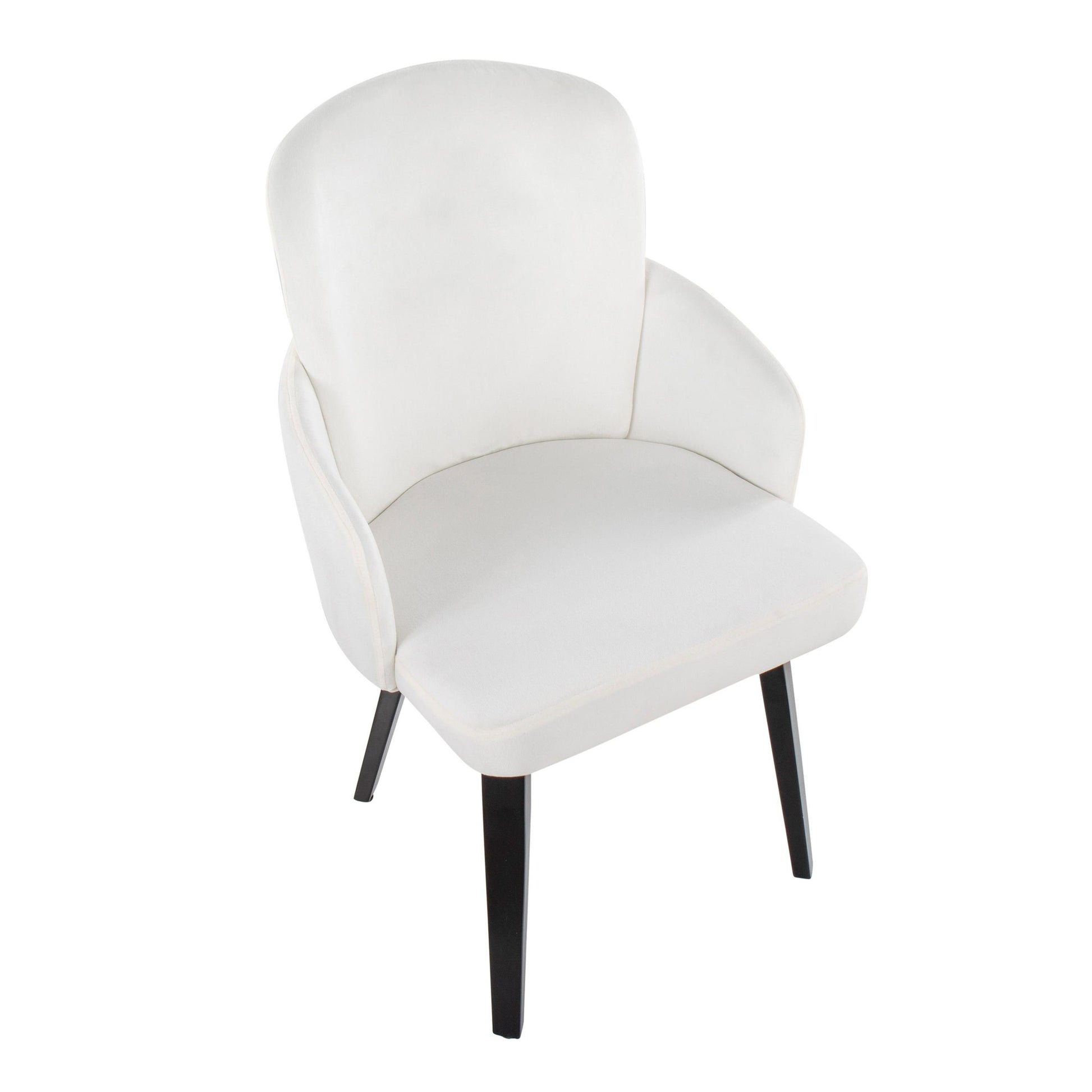 Dahlia Contemporary Dining Chair in Black Wood and Black Velvet with Gold Accent By LumiSource - Set of 2 | Dining Chairs | Modishstore - 11